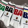 Kaos Kaki A Bathing Ape Bape Line Socks