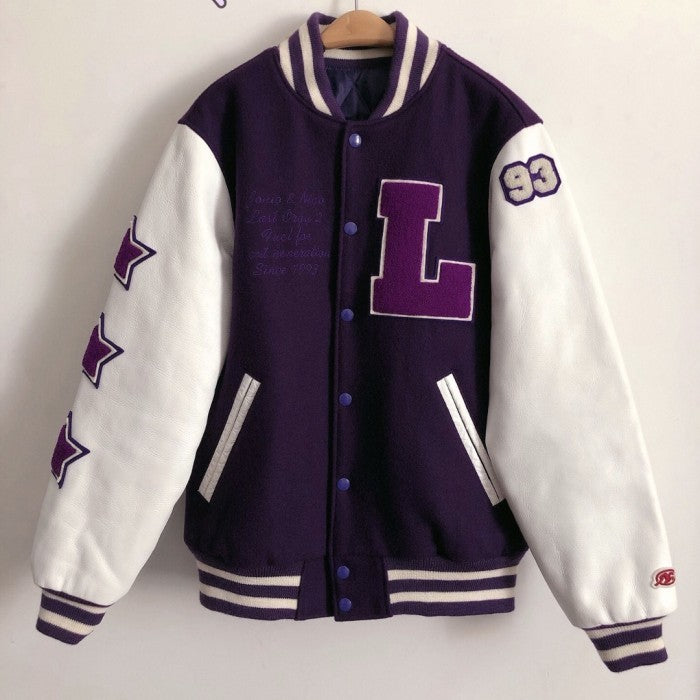 NOWHERE - JONIO (Undercover) x NIGO (BAPE) - Last Orgy Two Purple Varsity Jacket F&F