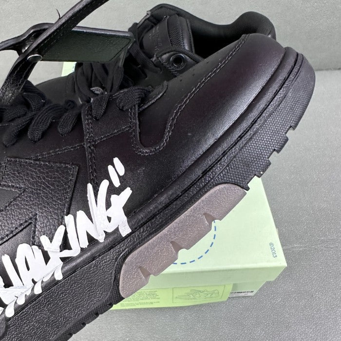 OFF-WHITE Out Of Office OOO "For Walking" Low Tops Sneakers - Black White