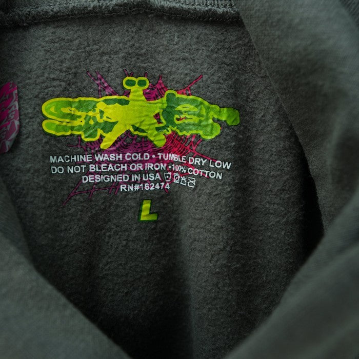 Sp5der Wait Web Hoodie - Slate Grey