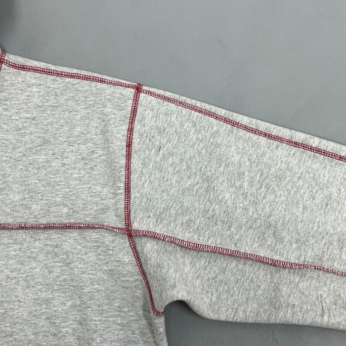 Supreme Coverstitch Hooded Sweatshirt / Hoodie - Grey Red
