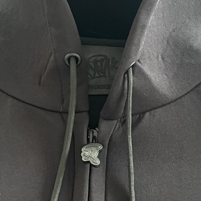 Syna World - Neoprene Embossed Zip Hoodie Black