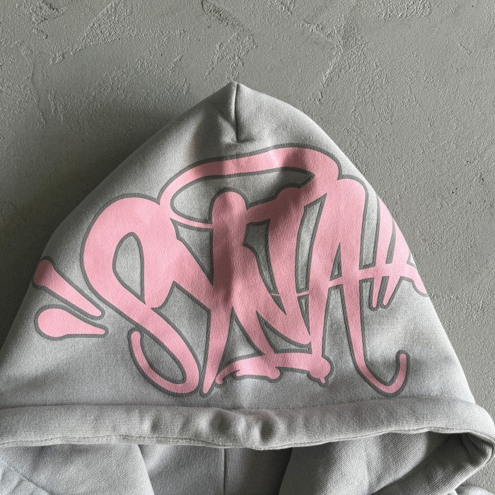 Syna World Logo Tracksuit - Grey/ Pink