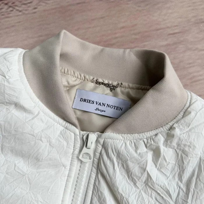 Dries Van Noten - White Vellow Bomber Jacket
