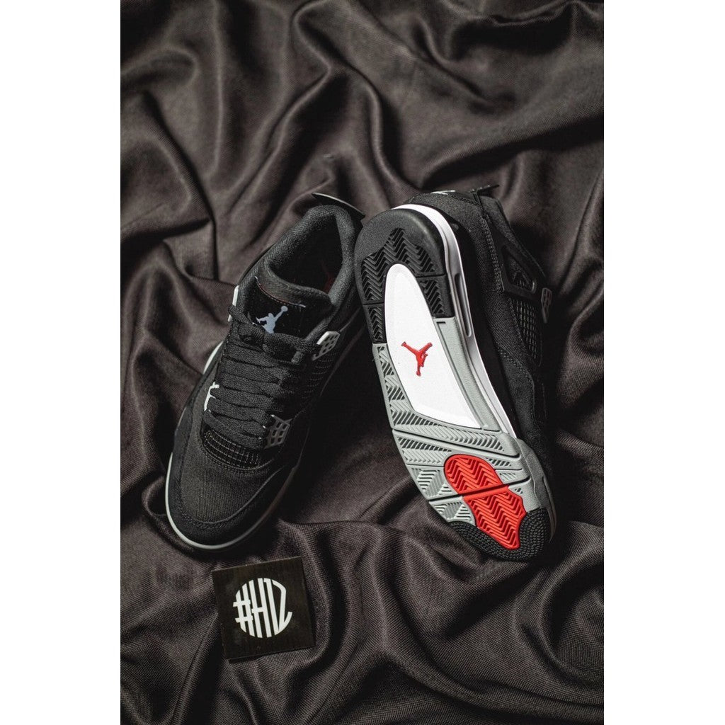 Air Jordan 4 Retro Black Canvas