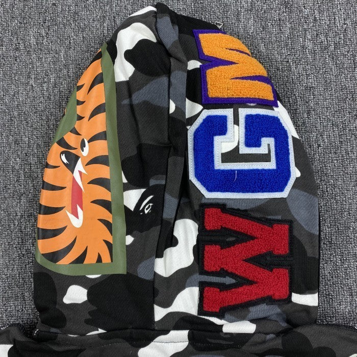 BAPE City Camo Shark Wide Full Zip Double Hoodie