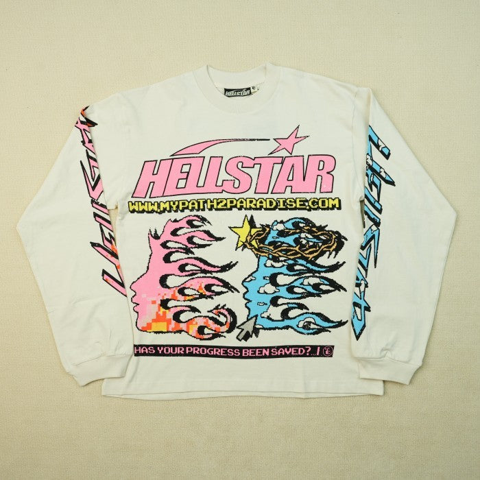 Hellstar Pixel Long Sleeve T-shirt - White