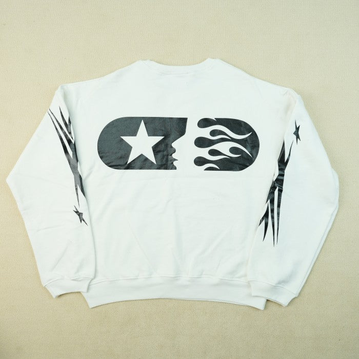 Hellstar Sports Crewneck Sweater - White