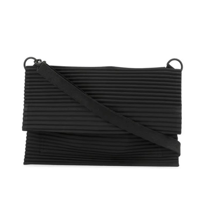 Issey Miyake Homme Plisse Black Small Pleated Flat Bag