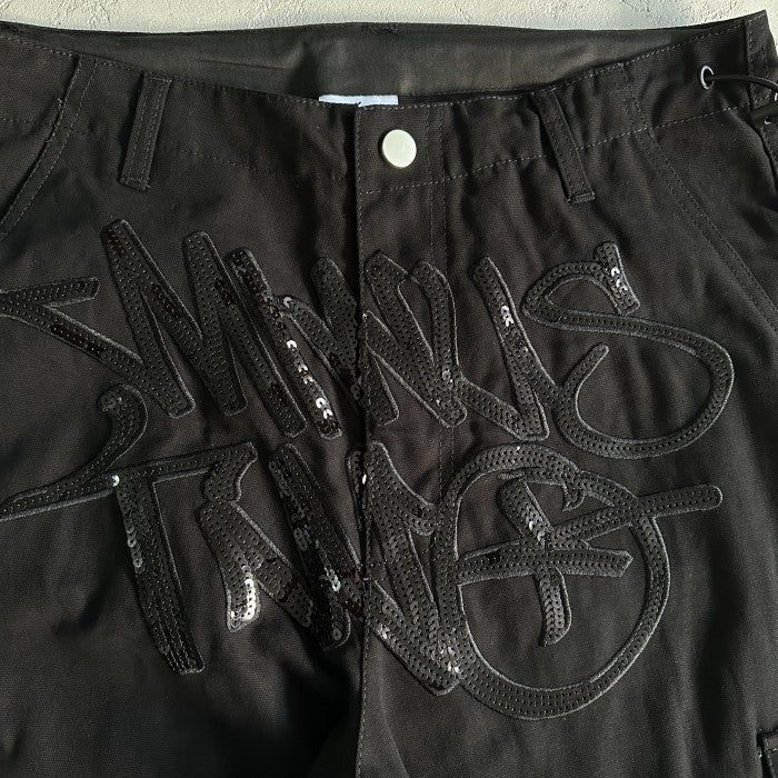Minus Two Black Graff Cargos - Black Sequin Logo