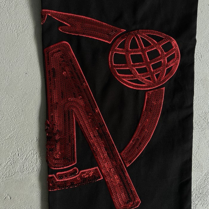 Minus Two Black Graff Cargos - Red Sequin Logo