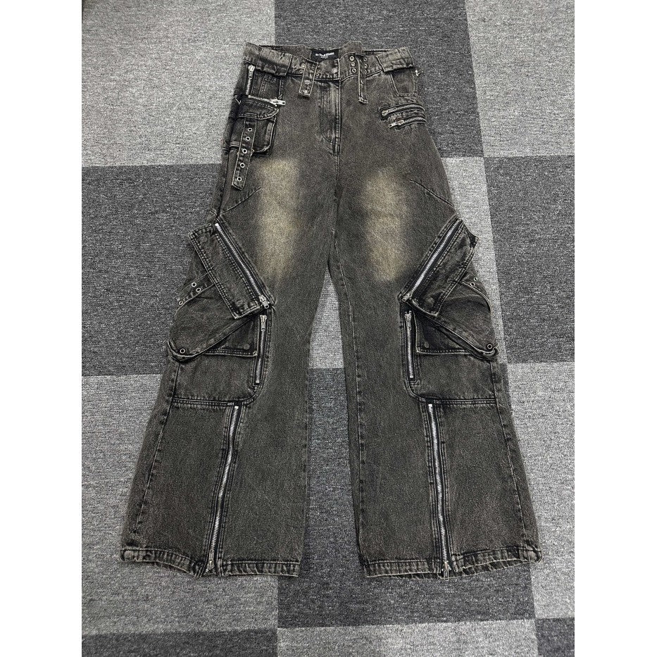 NO/FAITH STUDIOS - Heavy Denim Cargo - Washed Green