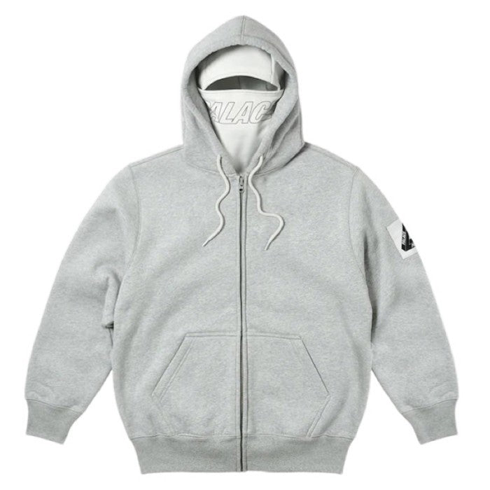 PA Facemask Shearling Thermal Hoodie 'Grey'