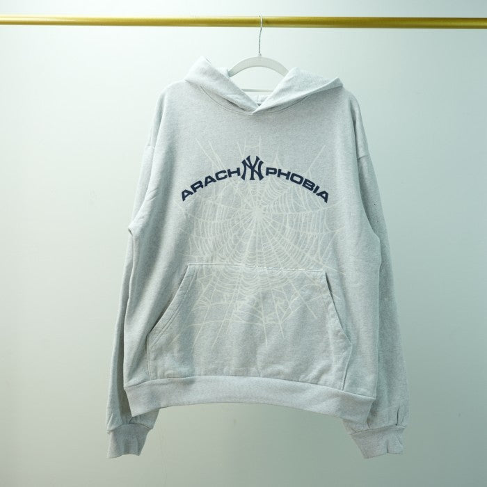 Sp5der Arach NY Phobia Hoodie - Ash Grey