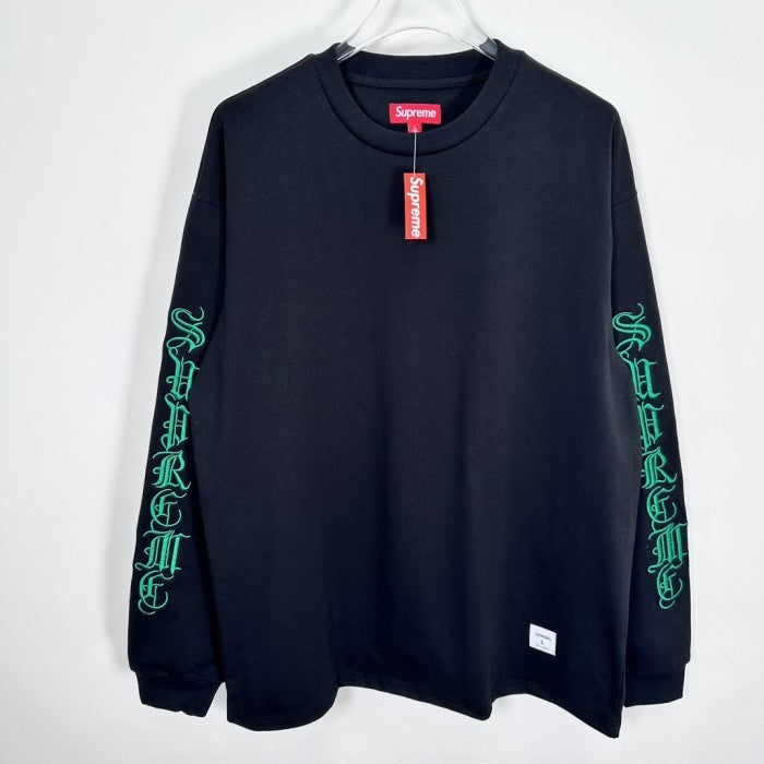 Supreme Old English Long Sleeve Top - Black