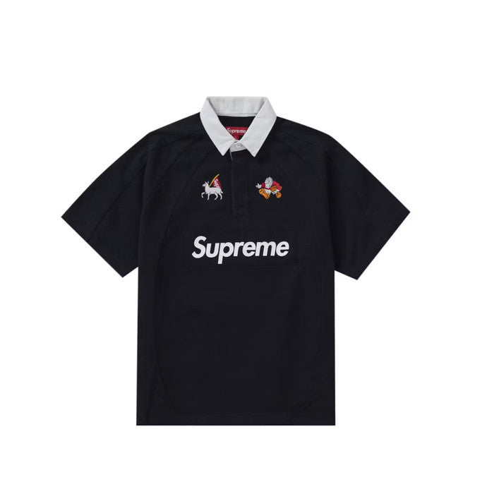 Supreme S/S Rugby Polo - Black