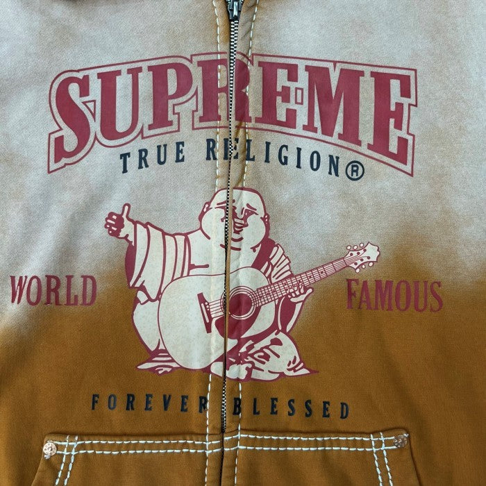 Supreme True Religion Zip Up Hooded Sweatshirt/ Hoodie - Dusty Orange - FW22