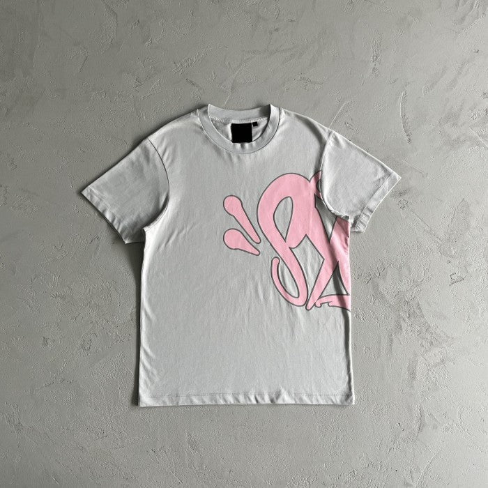 Syna World Syna Logo T-shirt & Short Set/ Suit - Grey/Pink