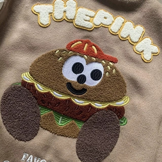 Vandy the Pink charr Burger Varsity Jacket
