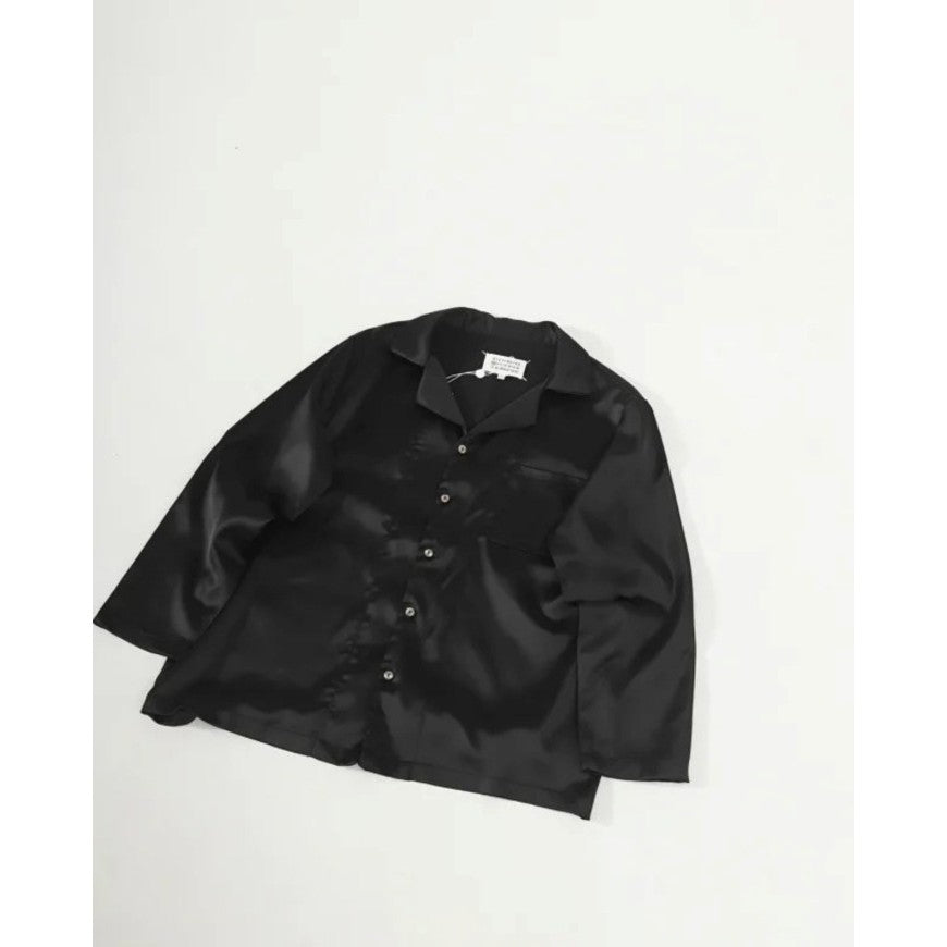 Maison Margiela Black Satin Pajama Set