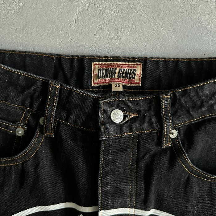 Alcatraz Baggy Denim Jeans [Black/Light Blue] - Corteiz