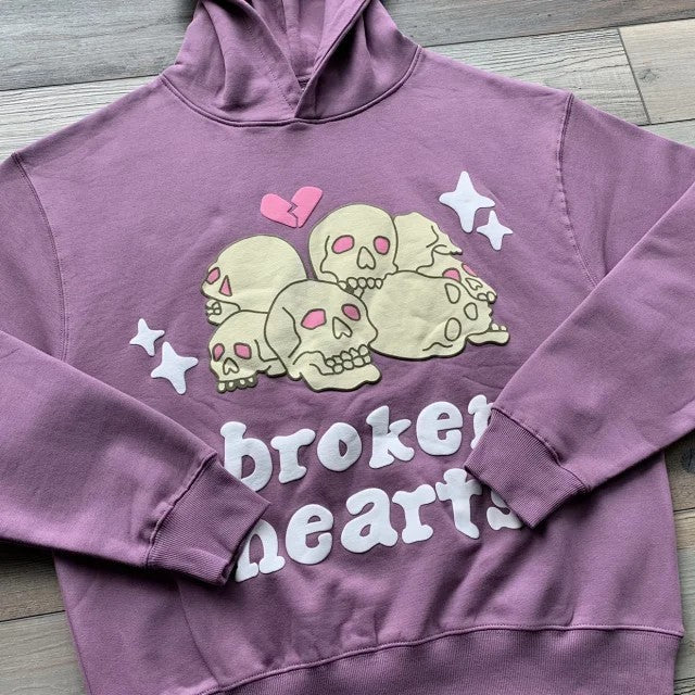 Broken Planet Market Broken Hearts Purple Hoodie