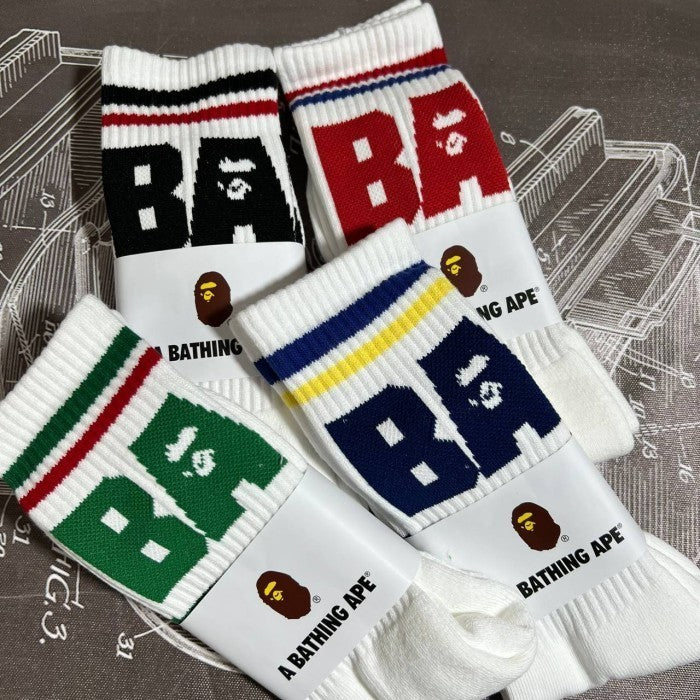 Kaos Kaki A Bathing Ape Bape Line Socks
