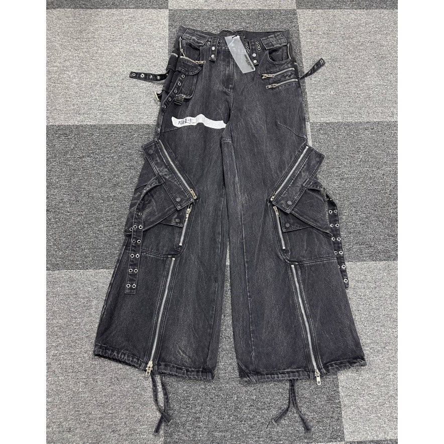 NO/FAITH STUDIOS - Heavy Denim Cargo - Washed Black