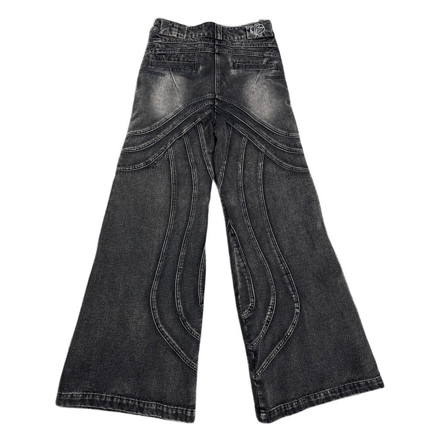 NO/FAITH STUDIOS - Heavy Wave Denim Used - Washed Black