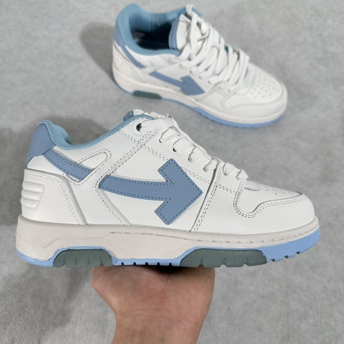OFF-WHITE Out Of Office 'OOO' Low Tops Sneakers - White/ Light Blue
