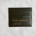 Off-White - Quote 'For Cards' Card Case/ Holder/ Wallet - Gradient - Military/Orange