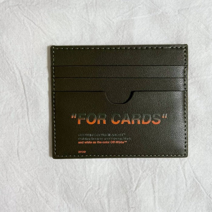 Off-White - Quote 'For Cards' Card Case/ Holder/ Wallet - Gradient - Military/Orange