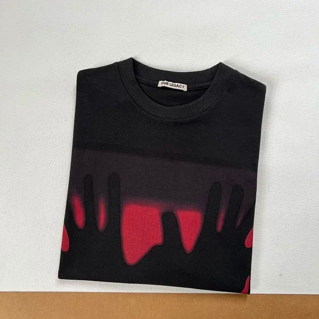 Our Legacy - Box T-Shirt - Red Taste Of Hands Print