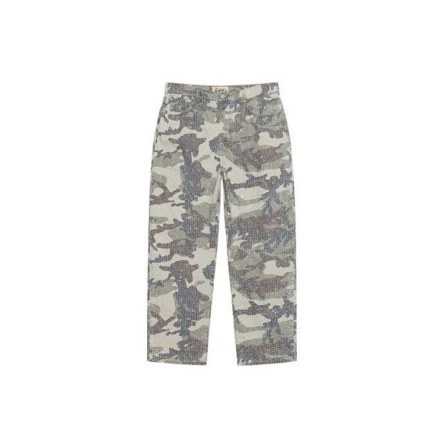 Stussy Big Ol' Camo Canvas Needlepunch Jeans - Woodland Camo - SS24
