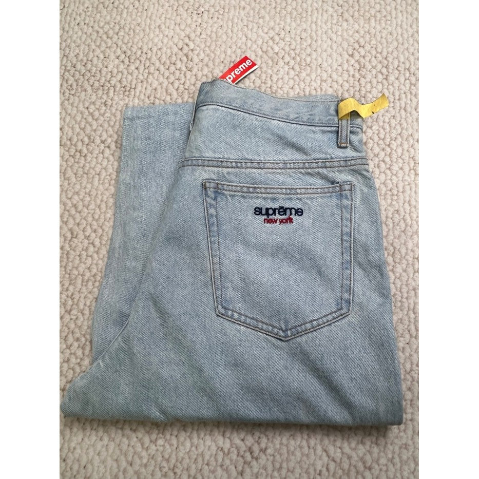 Supreme Baggy Jeans (SS24) - Washed Indigo