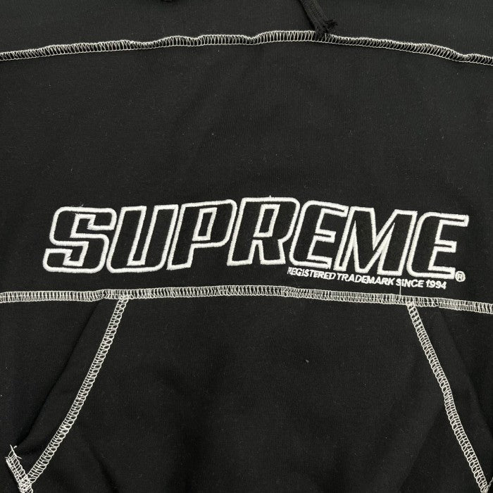 Supreme Coverstitch Hooded Sweatshirt / Hoodie - Black
