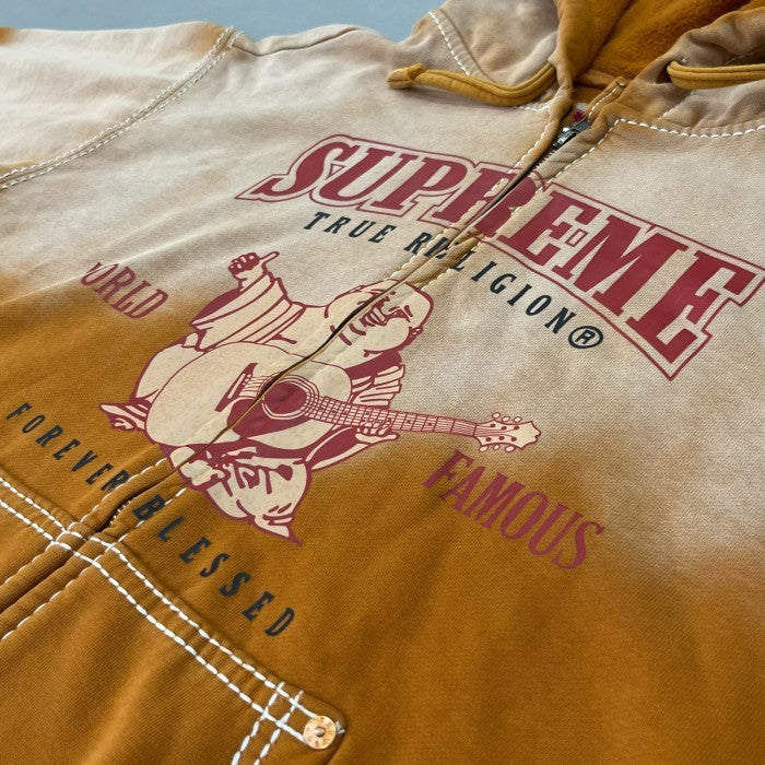 Supreme True Religion Zip Up Hooded Sweatshirt/ Hoodie - Dusty Orange - FW22