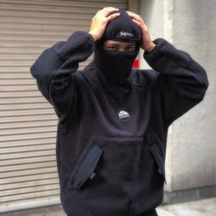 Supreme x Nike ACG Ninja Fleece Sherpa Pullover Hoodie - Black