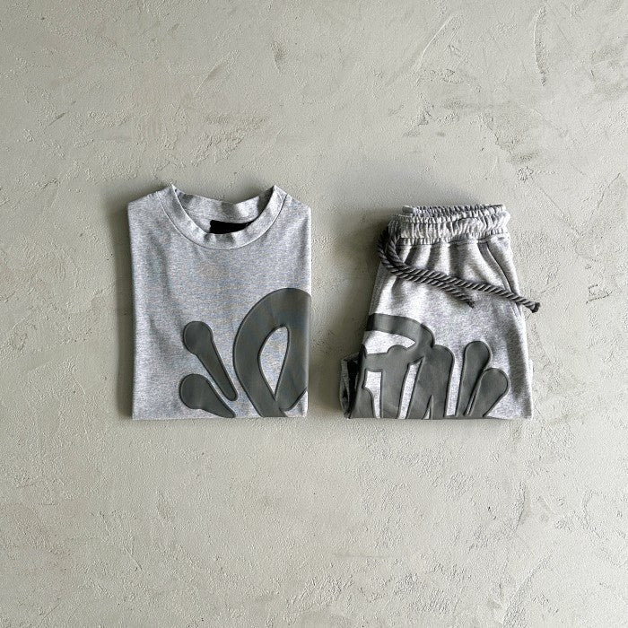 Syna World Syna Logo T-shirt & Short Set/ Suit - Grey