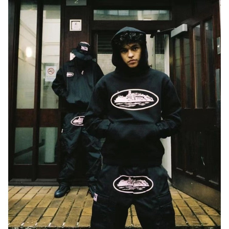 Corteiz Alcatraz V2 Hoodie - Black/Pink
