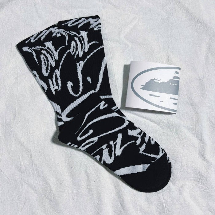 Corteiz Corteiz Black Pattern Socks