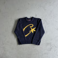 Corteiz C Star Mohair Knit Sweater - Navy