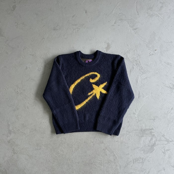Corteiz C Star Mohair Knit Sweater - Navy