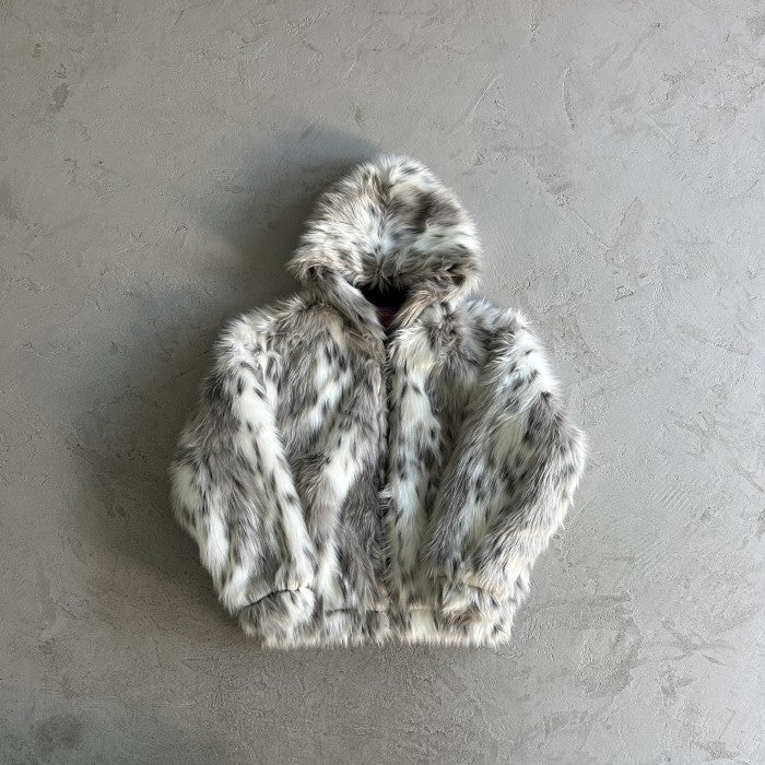 Corteiz Hooded Fur Jacket - Multi