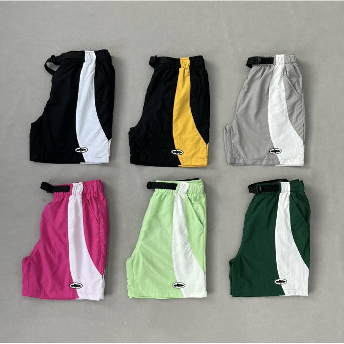 Corteiz Spring - Alcatraz Sun & Rain Shorts (All Color) - Black Yellow
