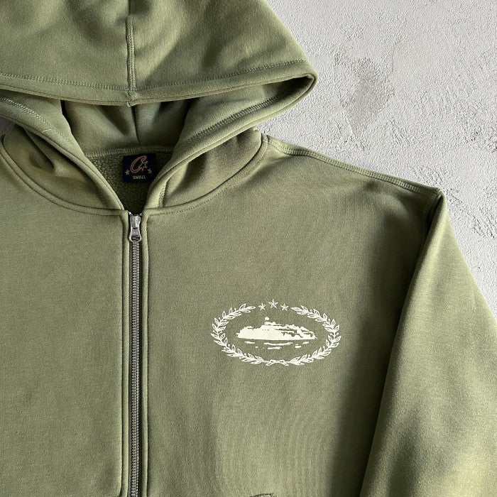 Corteiz Superior Royale - Zip Hoodie & Pants Suit/Set - Army Green