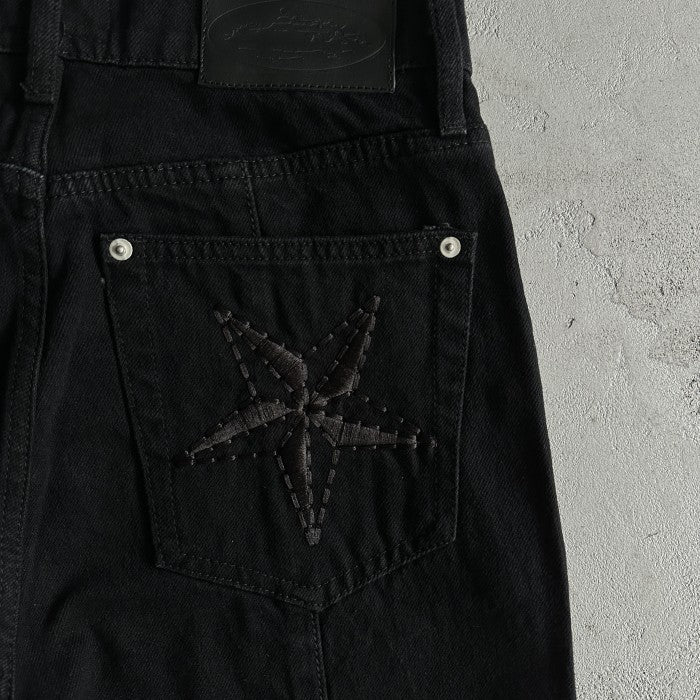 Corteiz C-Star Stitch-Down Jeans - Triple Black