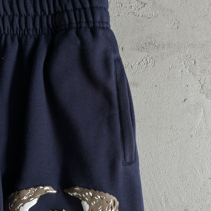 Corteiz Dipset 3D Eagle Zip-Up Sweatpants - Navy