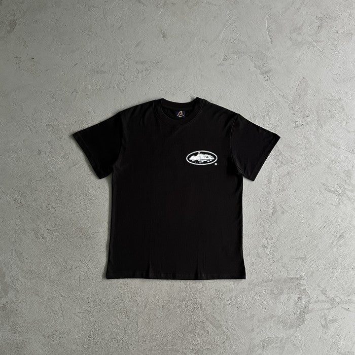 Corteiz Halftone Island Tee - Black/White