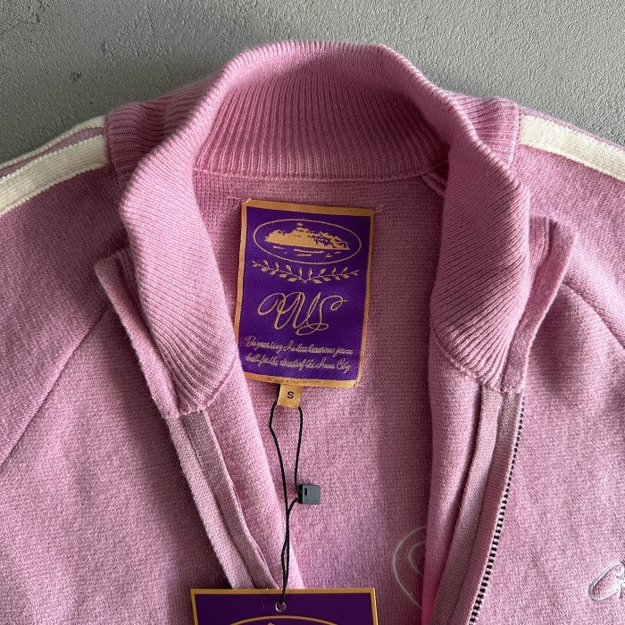 Corteiz Knit Zip Up Fleece Jacket - Pink